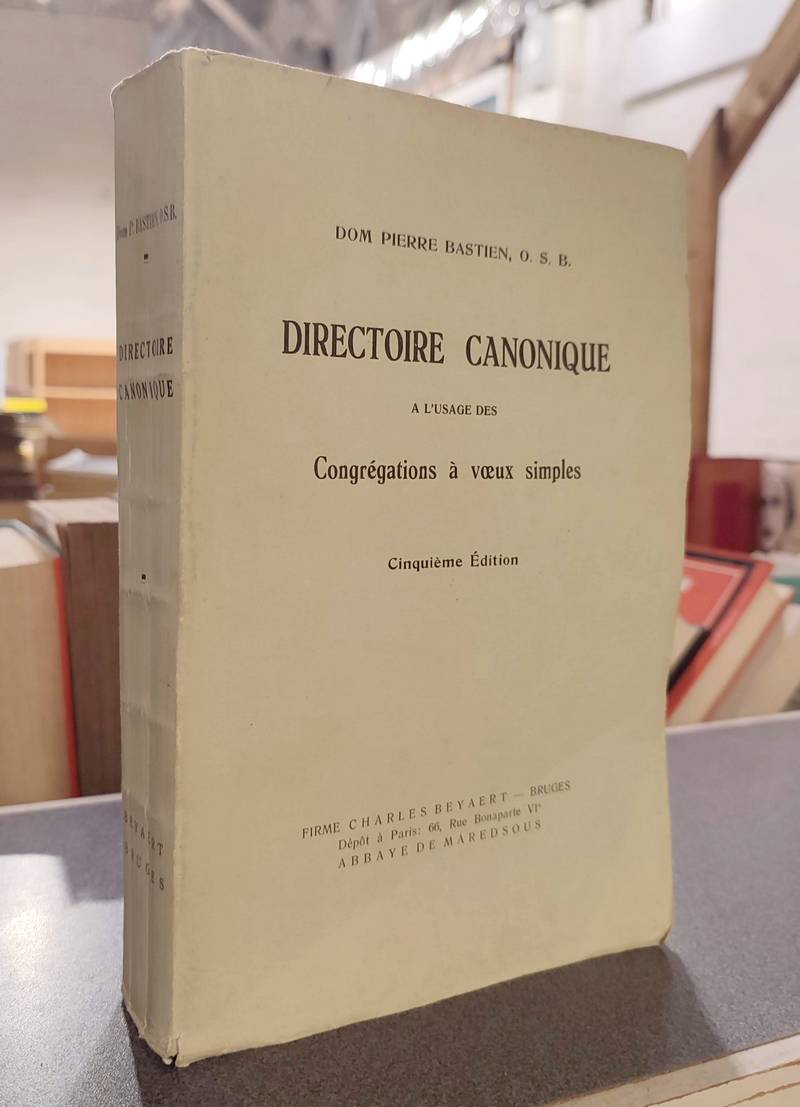 Livre ancien - Directoire canonique à... - Bastien (O. S. B.), Dom Pierre