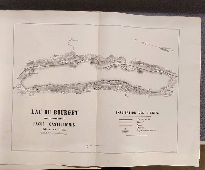 Mémoires et Documents de la Société Savoisienne d'Histoire et d'Archéologie. Tome 8 (VIII), 1864 + L'album des Habitations lacustres de la Savoie avec 16 lithographies en petit folio