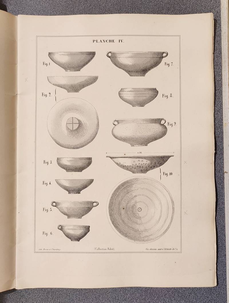 Mémoires et Documents de la Société Savoisienne d'Histoire et d'Archéologie. Tome 8 (VIII), 1864 + L'album des Habitations lacustres de la Savoie avec 16 lithographies en petit folio