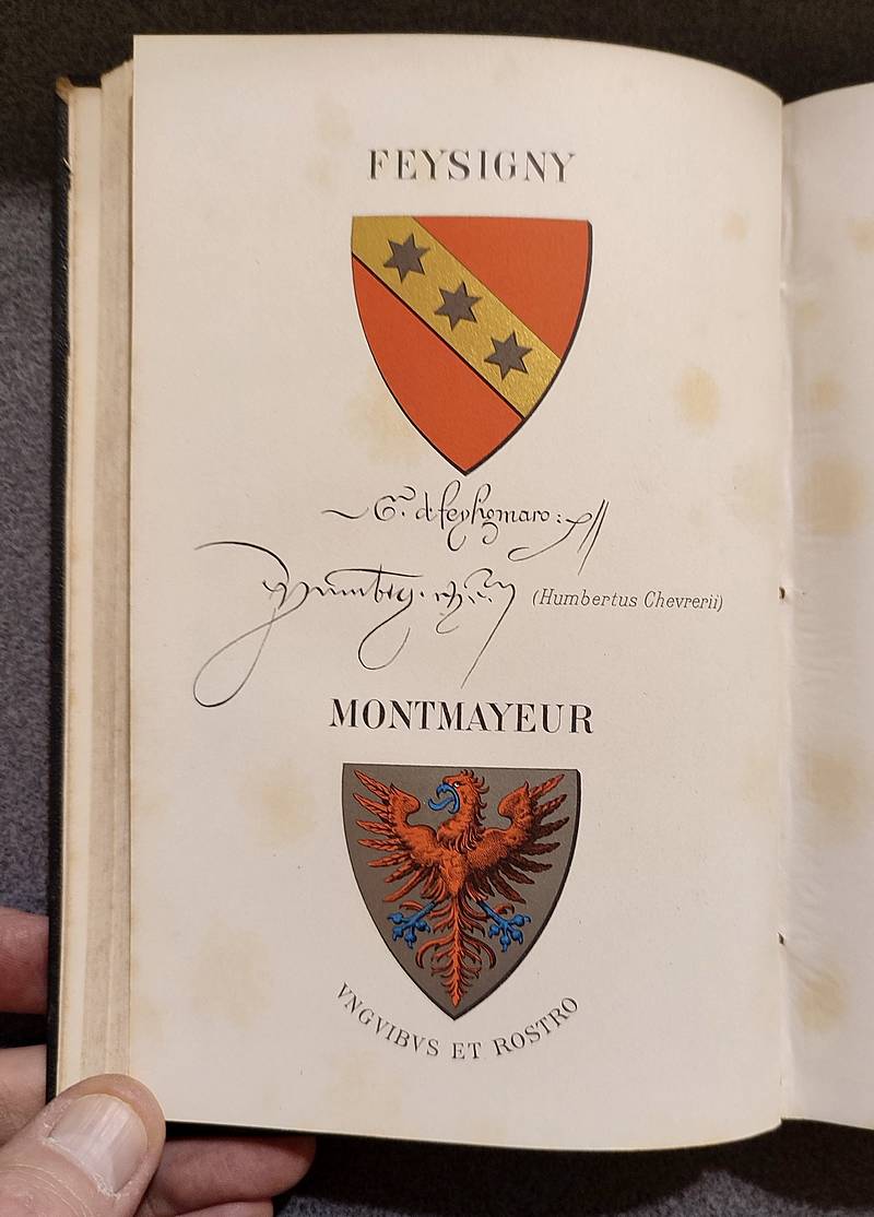 Mémoires et Documents de la Société Savoisienne d'Histoire et d'Archéologie. Tome XXXIII - 1894 - Deuxième série Tome VIII - Guy de Feysigny et Jacques de Montmayeur