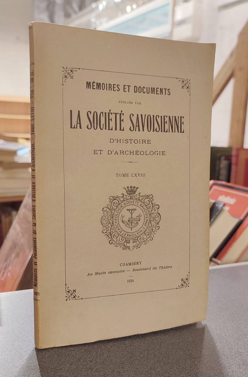 Livre ancien Savoie - Mémoires et Documents de la Société Savoisienne d'Histoire et... - Vermale, F. & Biver, M.