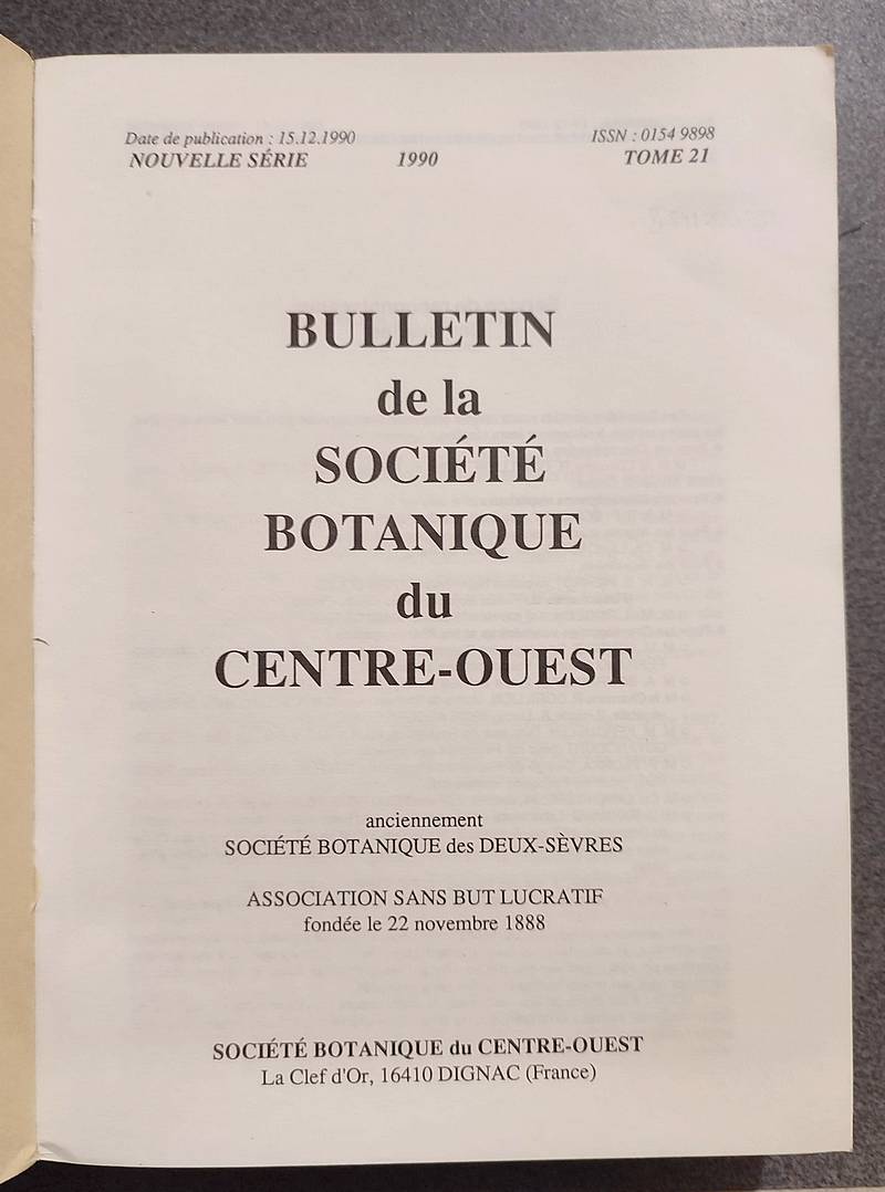 Bulletin de la société botanique du Centre-ouest, Tome 21 - 1990