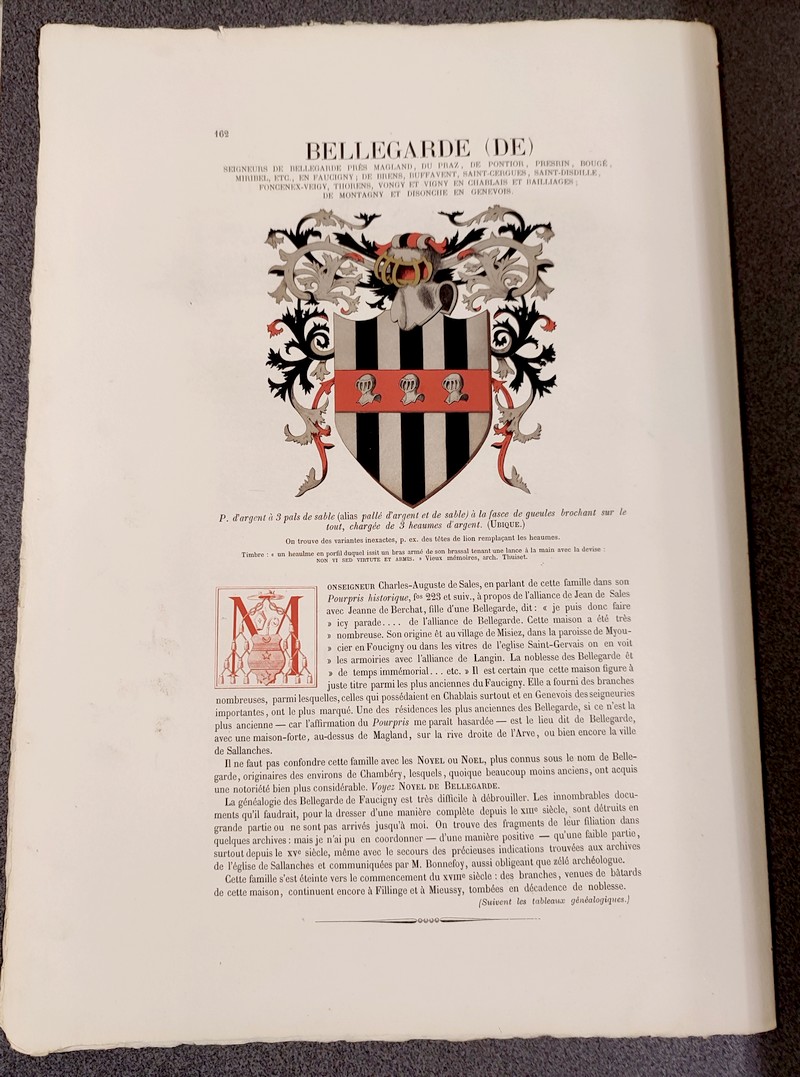 Livre ancien Savoie - Armorial et Nobiliaire de l'Ancien Duché de Savoie (Tome I - livraison 10) - Foras, Le Cte E. Amédée de