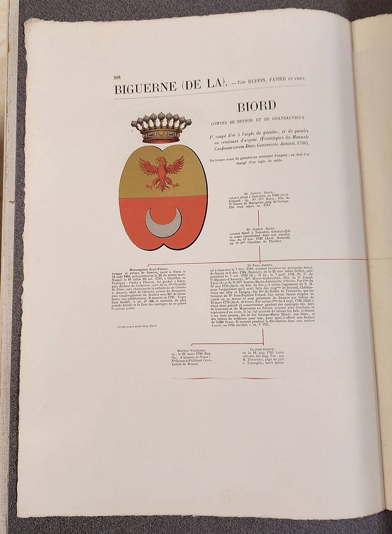 Armorial et Nobiliaire de l'Ancien Duché de Savoie (Tome I - livraison 13)