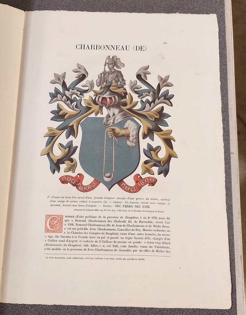 Armorial et Nobiliaire de l'Ancien Duché de Savoie (Tome I - livraison 22)