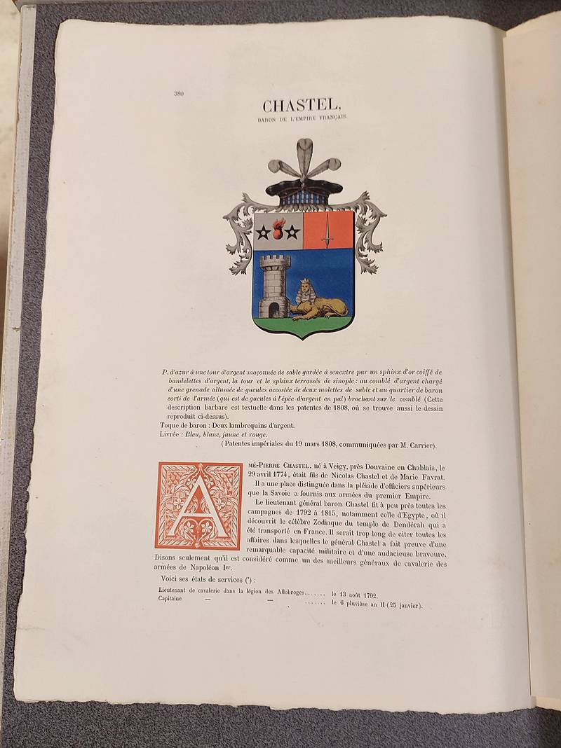 Livre ancien Savoie - Armorial et Nobiliaire de l'Ancien Duché de Savoie (Tome I - livraison 23) - Foras, Le Cte E. Amédée de