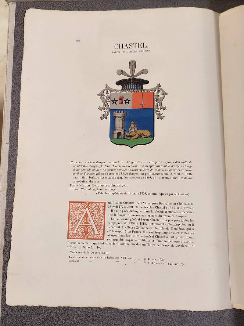 Armorial et Nobiliaire de l'Ancien Duché de Savoie (Tome I - livraison 23)