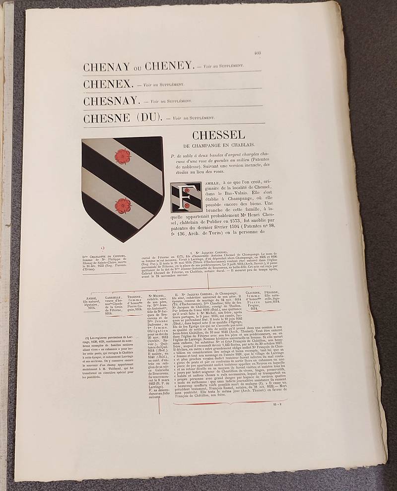 Armorial et Nobiliaire de l'Ancien Duché de Savoie (Tome I - livraison 25)