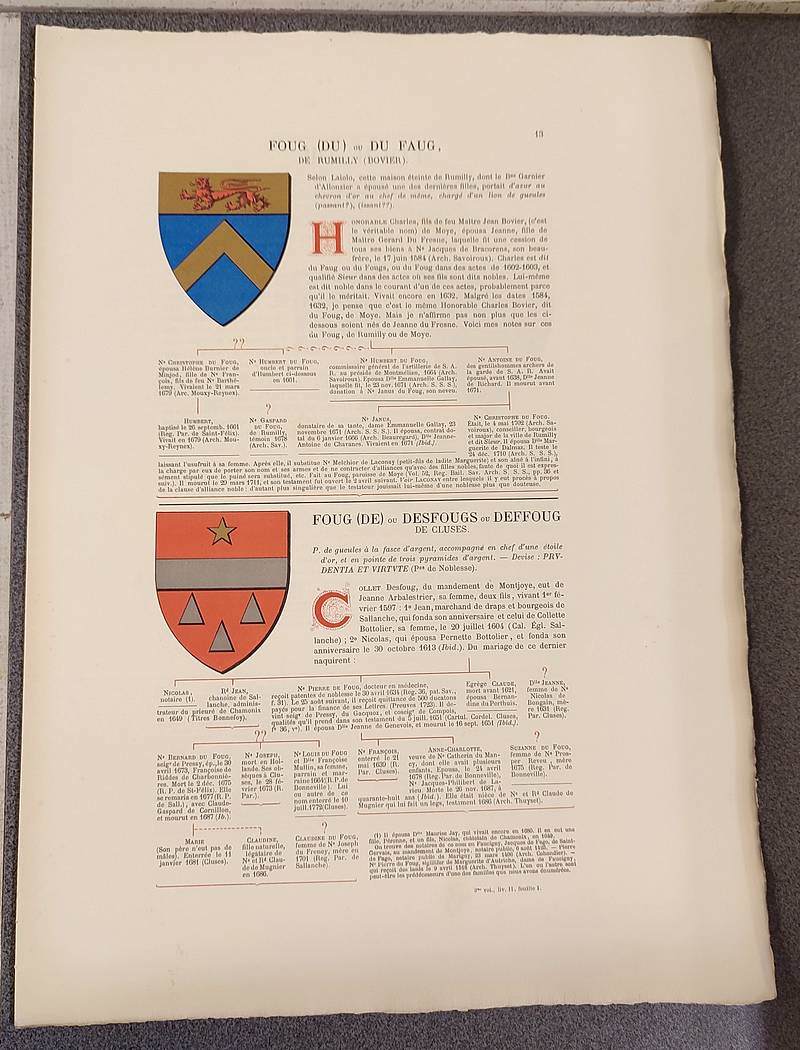 Armorial et Nobiliaire de l'Ancien Duché de Savoie (Tome III - livraison 2)