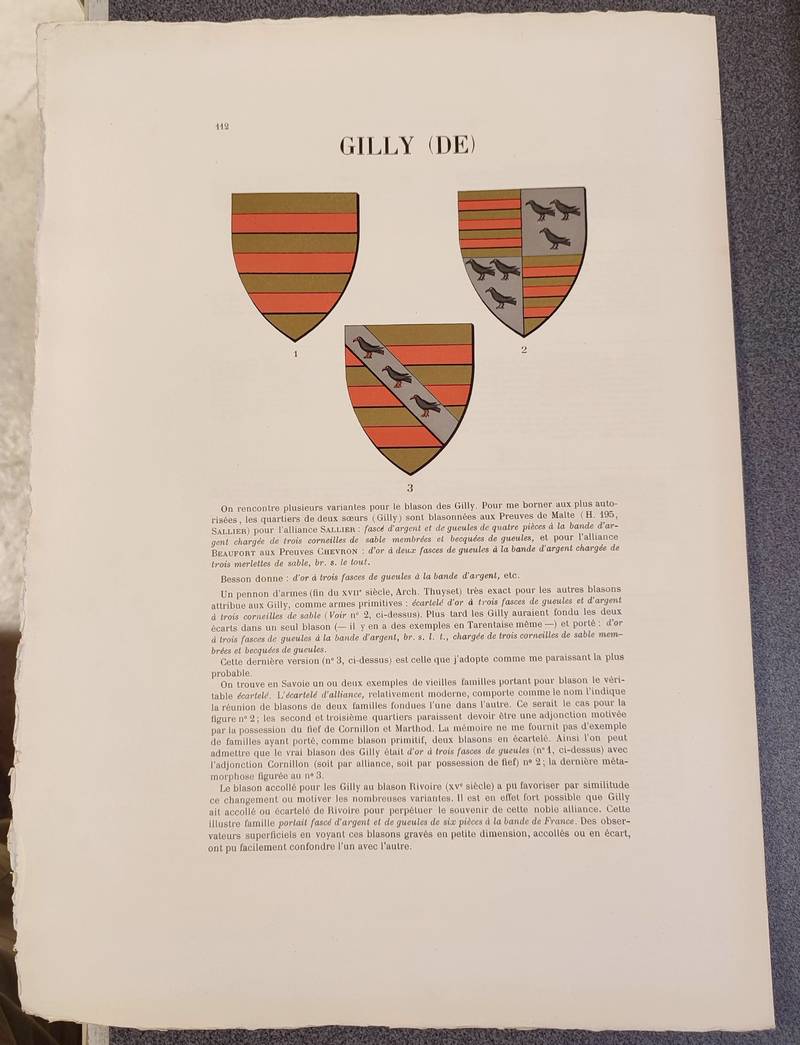 Armorial et Nobiliaire de l'Ancien Duché de Savoie (Tome III - livraison 8)