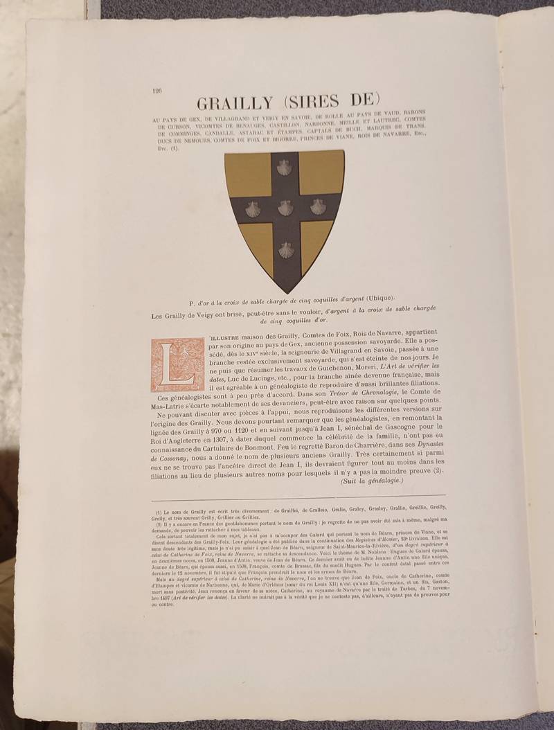 Armorial et Nobiliaire de l'Ancien Duché de Savoie (Tome III - livraison 9)