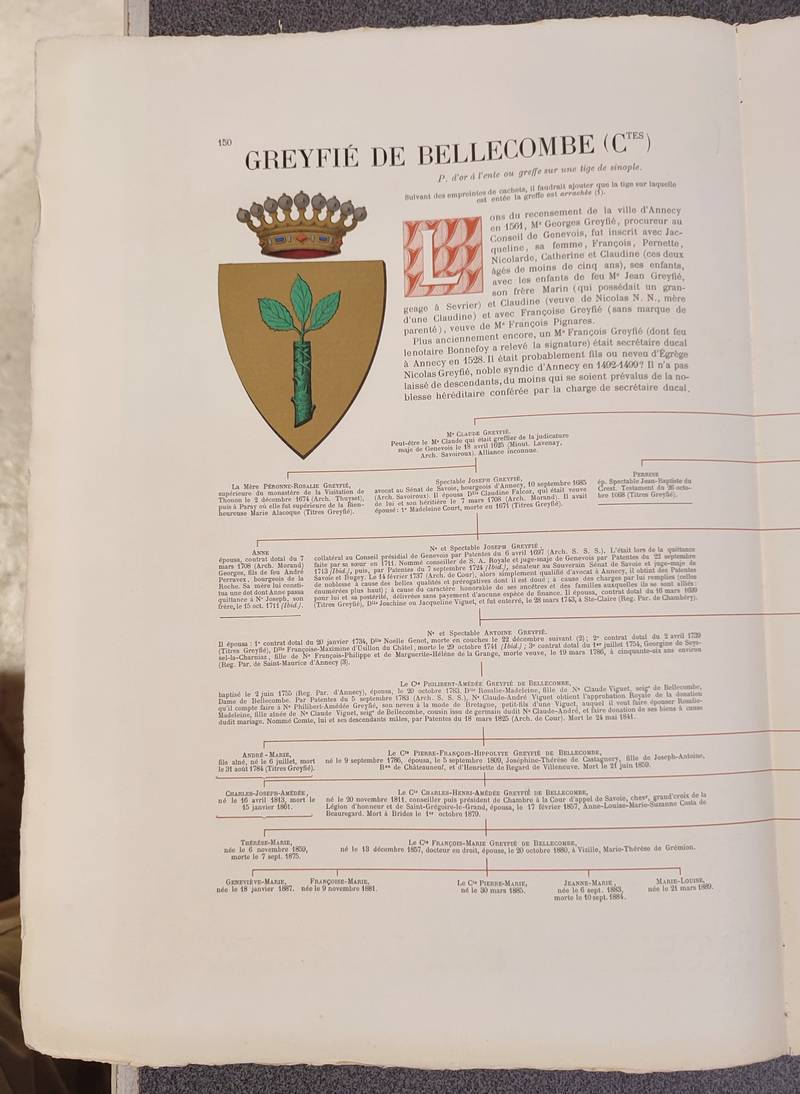 Armorial et Nobiliaire de l'Ancien Duché de Savoie (Tome III - livraison 10)