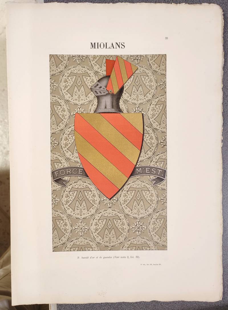 Armorial et Nobiliaire de l'Ancien Duché de Savoie (Tome IV - Complet en 31 livraisons telles que parues)