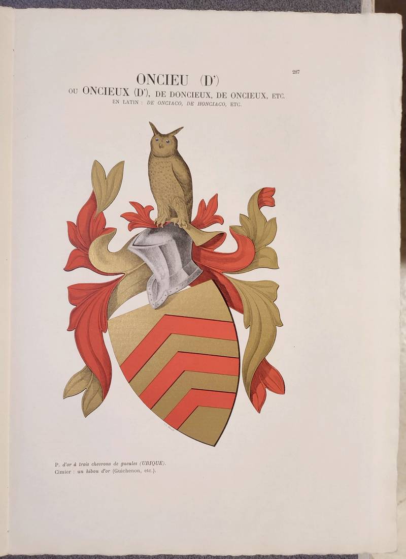 Armorial et Nobiliaire de l'Ancien Duché de Savoie (Tome IV - Complet en 31 livraisons telles que parues)