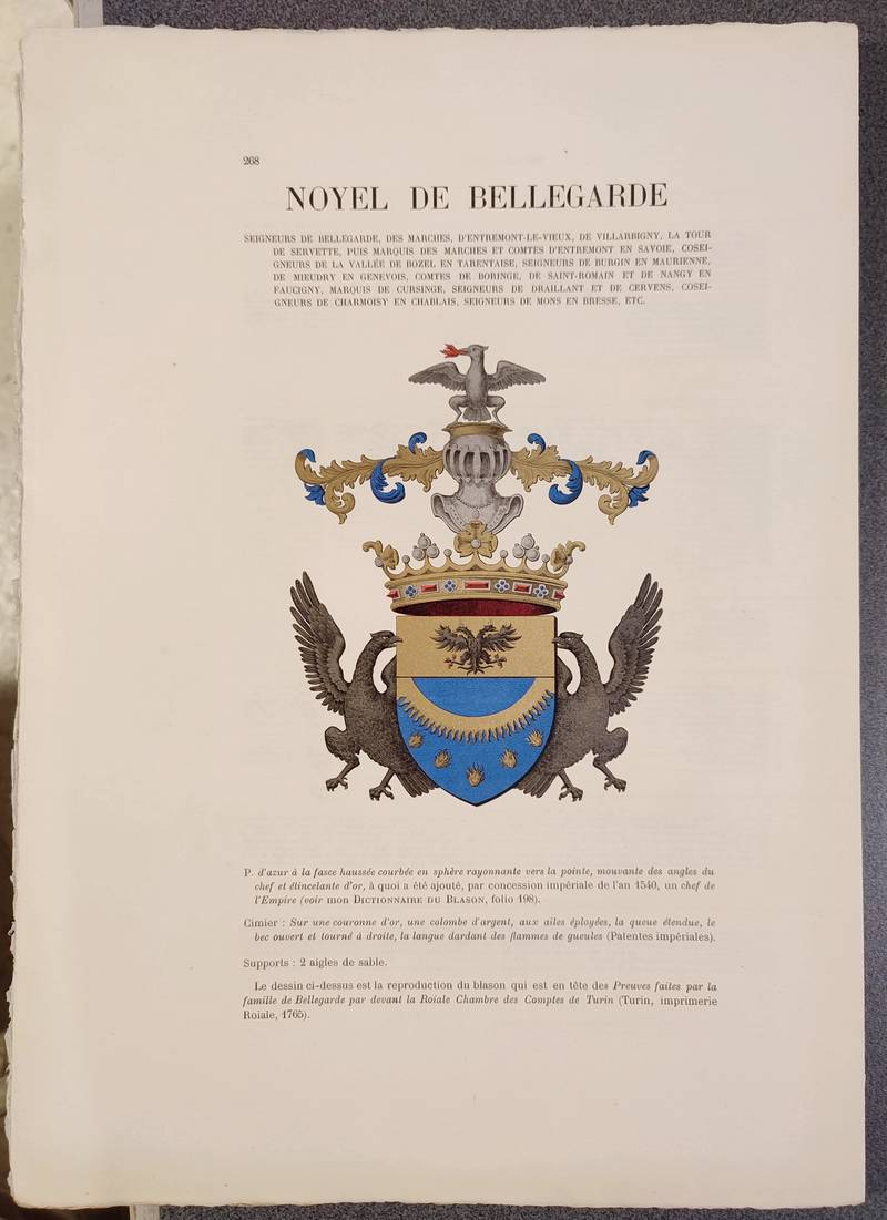 Armorial et Nobiliaire de l'Ancien Duché de Savoie (Tome IV - Complet en 31 livraisons telles que parues)