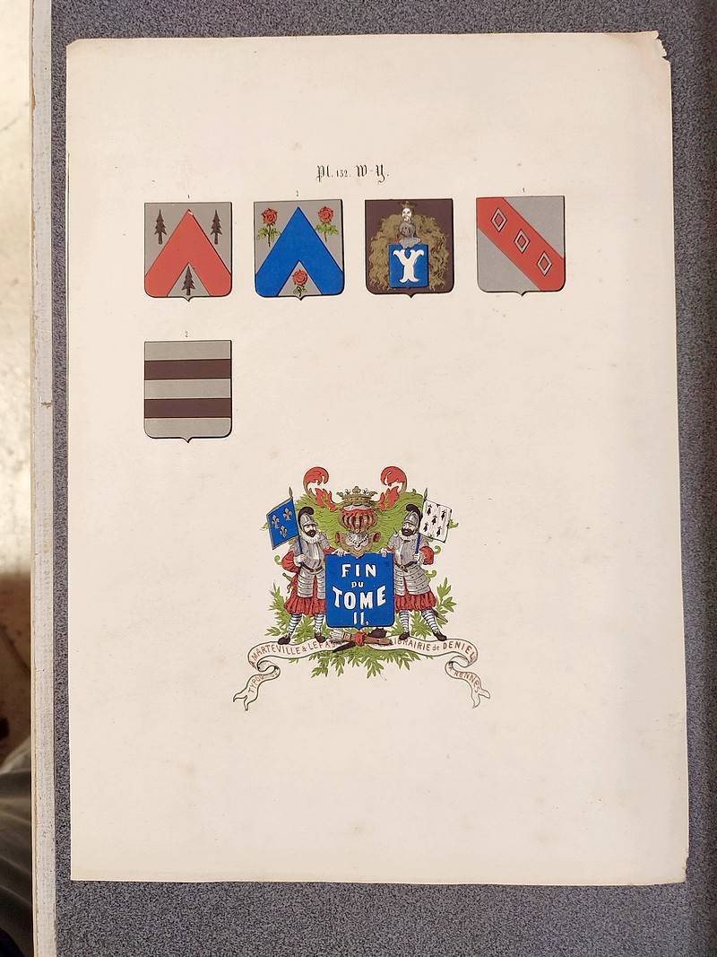 Armorial de Bretagne contenant les noms et prénoms des familles bretonnes qui ont obtenu des arrêts de la chambre de réformation établie à Rennes, de 1668 à 1671 [...] puis anoblies jusqu'en 1830... (67 livraisons telles que parues)