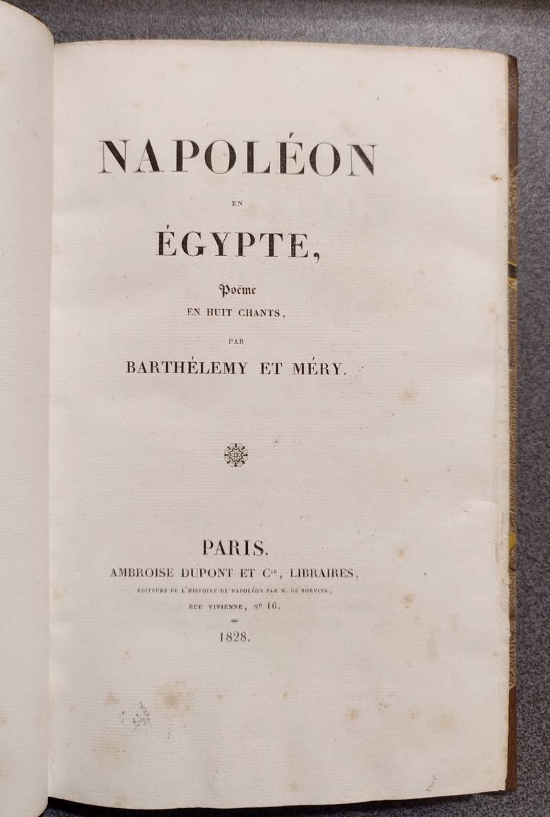 Napoléon en Égypte, poème en huit chants