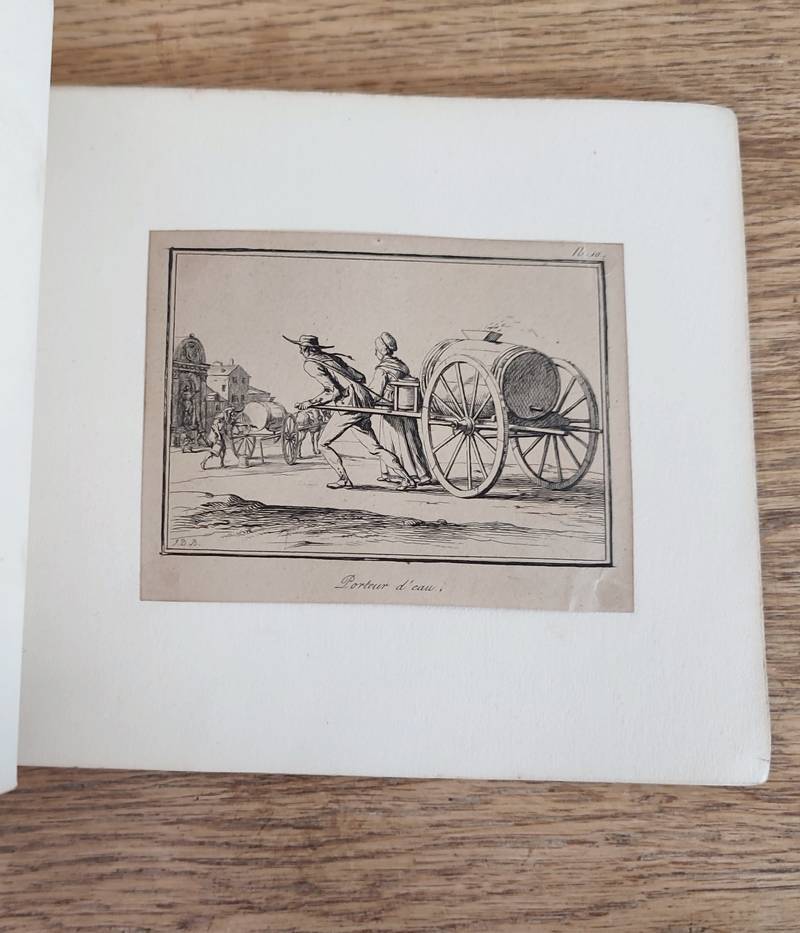 Deux carnets de 12 gravures : « Les petits métiers de Paris » avec « Suite d'ouvriers de différentes classes »