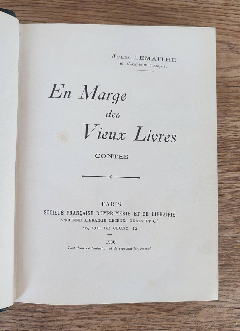 En marge des vieux livres, contes