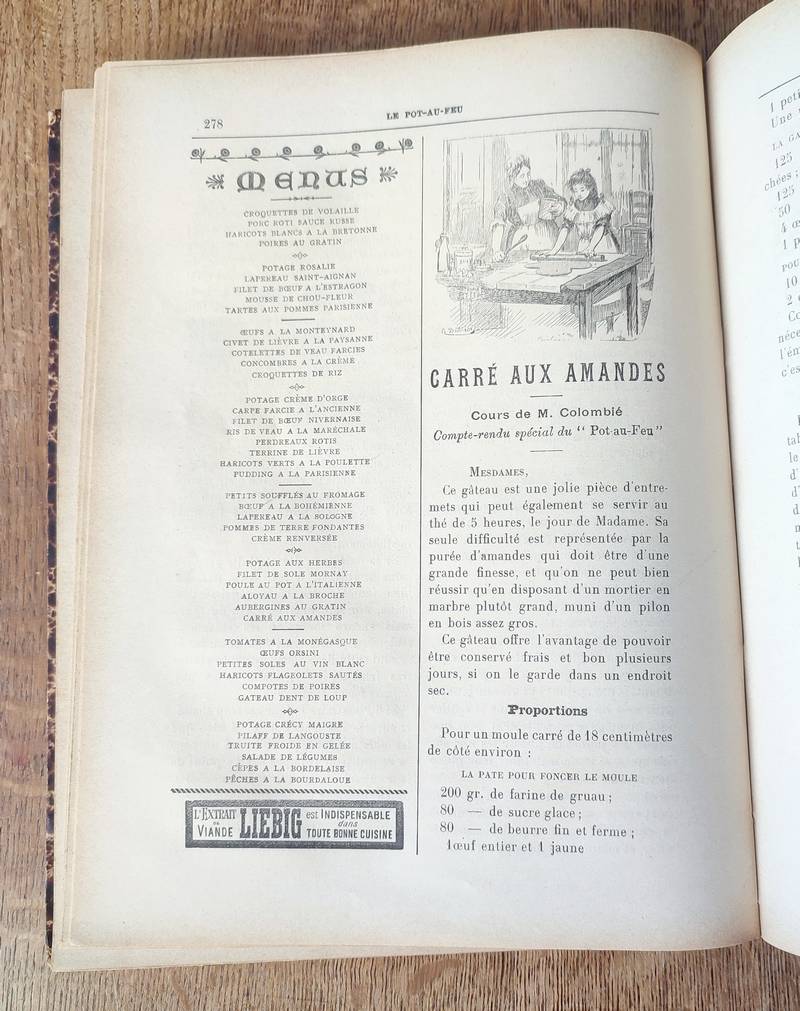 Le Pot au Feu 1902 (24 numéros reliés du 1 janvier 1902 au 15 décembre 1902) 10ème année. Journal de cuisine pratique et d'économie domestique