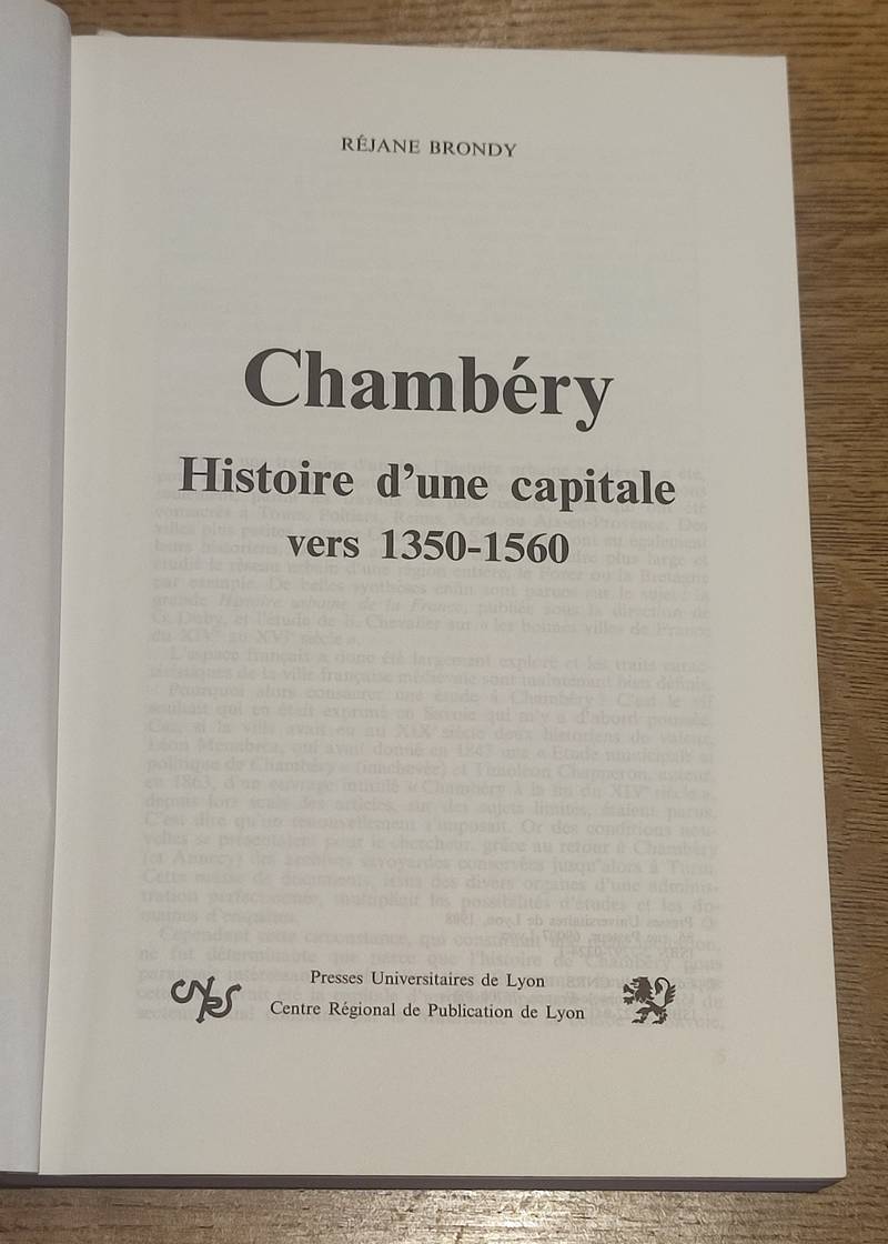 Chambéry, Histoire d'une Capitale vers 1350-1560