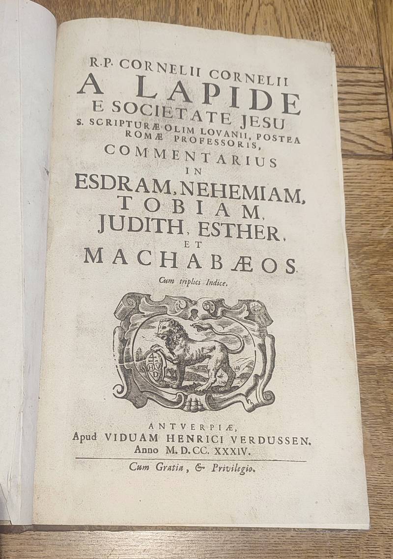 Commetarius in Esdram, Nehemiam, Tobiam, Judith, Esther et Machabaeos