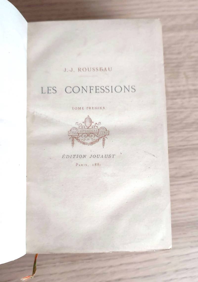 Les confessions (4 volumes)