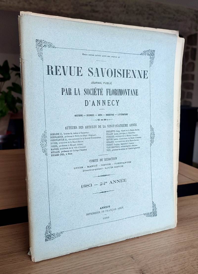 Revue Savoisienne, 1883, 24ème année