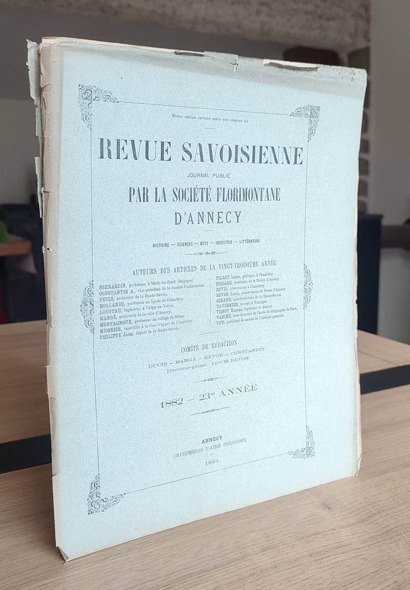 Revue Savoisienne, 1882, 23ème année