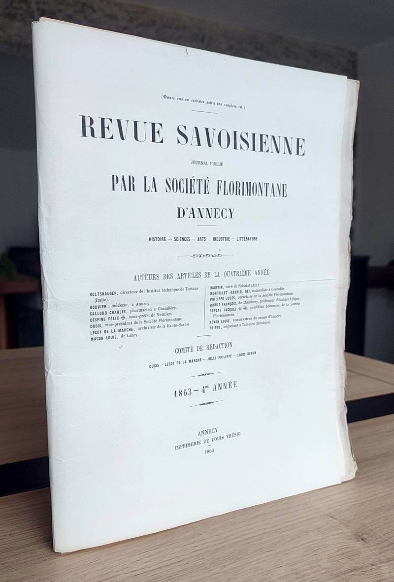 Revue Savoisienne, 1863, 4ème année