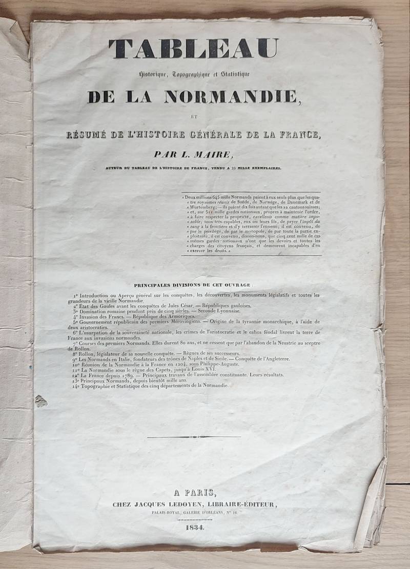 Tableau historique, topographique et statistique de la Normandie et résumé de l'Histoire générale de la France