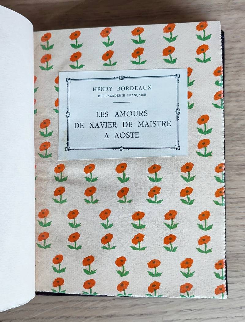 Les amours de Xavier de Maistre à Aoste