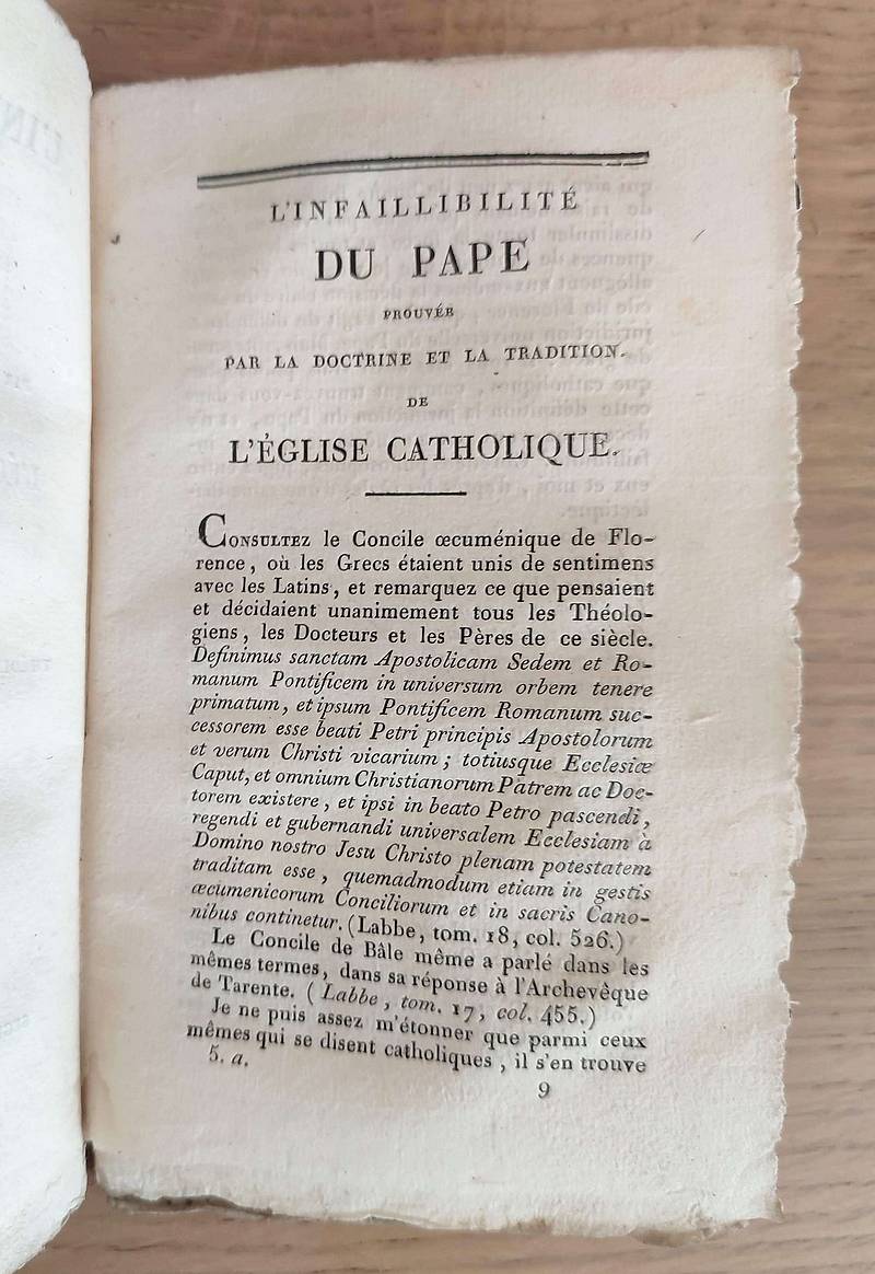 L'infaillibilité du Pape prouvée par les principes mêmes et le sentiment universel de l'église gallicane