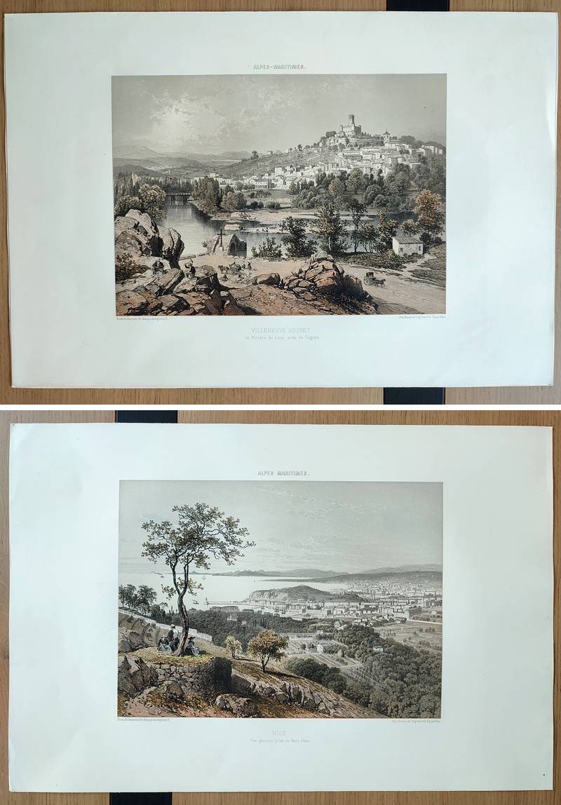 Nice et les Alpes-Maritimes, sites pittoresques, monuments, description, et histoire des Arrondissements de Nice, de Puget-Théniers et de Grasse (20 livraisons et 40 lithographies en couleurs)(Nice et Savoie)