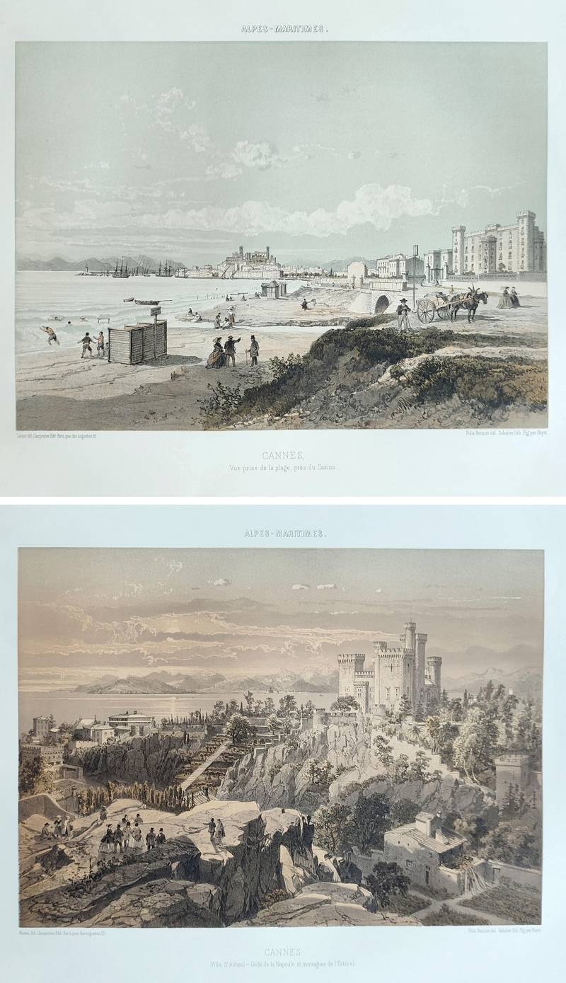 Nice et les Alpes-Maritimes, sites pittoresques, monuments, description, et histoire des Arrondissements de Nice, de Puget-Théniers et de Grasse (20 livraisons et 40 lithographies originales en couleurs)(Nice et Savoie)