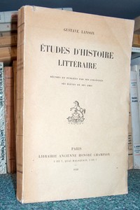 Études d'histoire littéraire