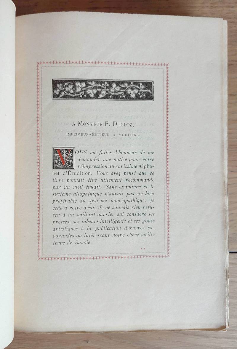 Alphabet d'érudition contenant les Mémoires & réflexions de Monsieur de Blonay à son cher fils François-Joseph et à la postérité de Maison de Blonay