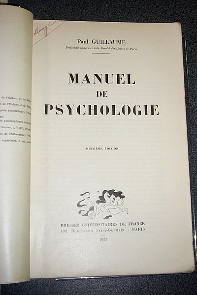 Manuel de Psychologie
