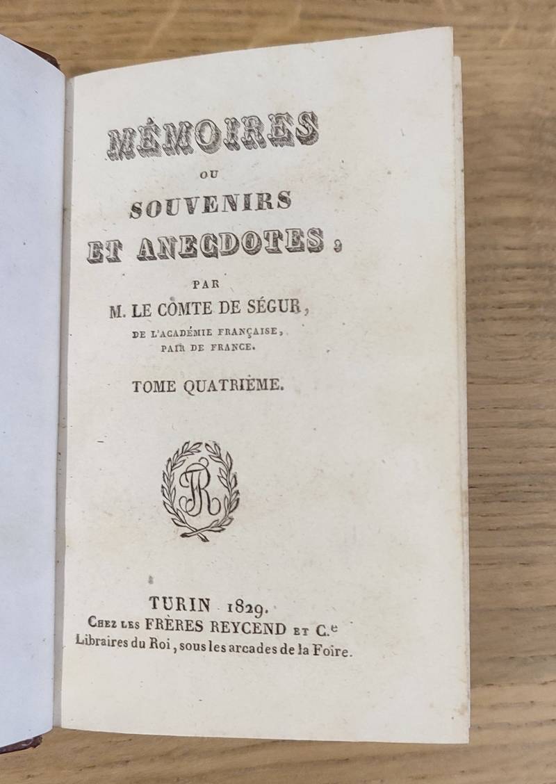 Mémoires ou Souvenirs et anecdotes (8 tomes reliés en 3 volumes)