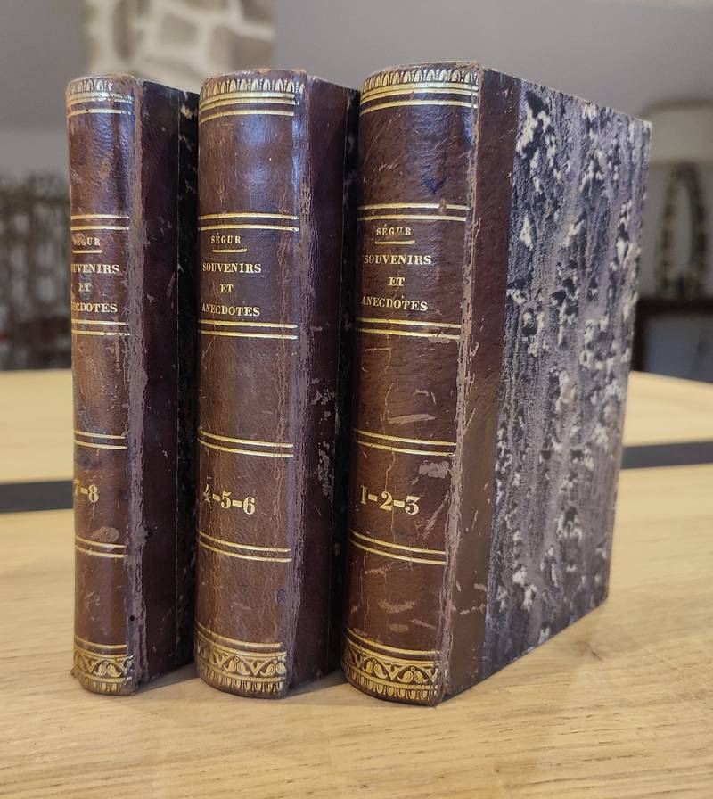 Livre ancien - Mémoires ou Souvenirs et anecdotes (8 tomes reliés en 3 volumes) - Ségur, Louis...