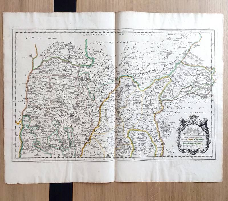Partie septentrionale de Bresse, Bugey et Valromey, divisée en leurs Mandements. le Balliage de Gex. 1660. Insubres in Segusianis. Partie du...