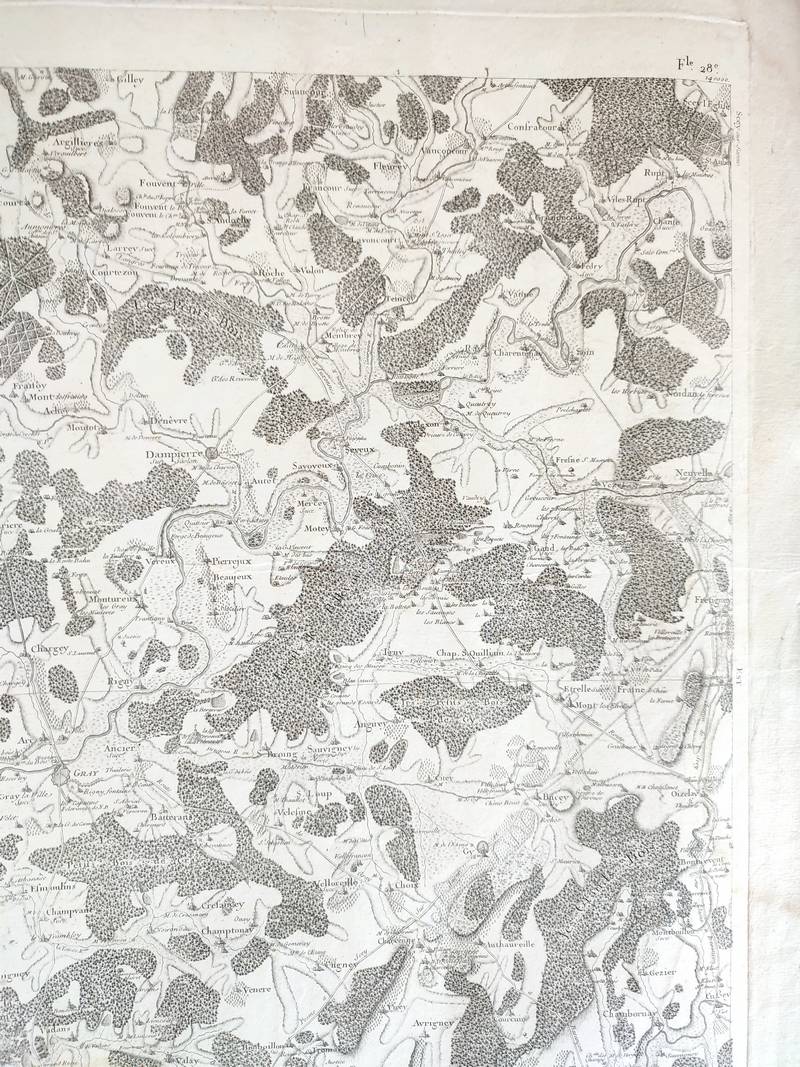 Carte de l'Académie dite de Cassini N° 114 - Dijon