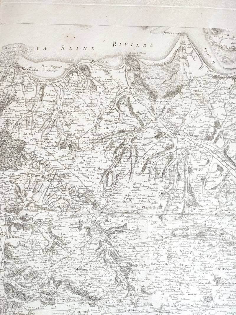 Carte de l'Académie dite de Cassini N° 61 - Lisieux - Honfleur