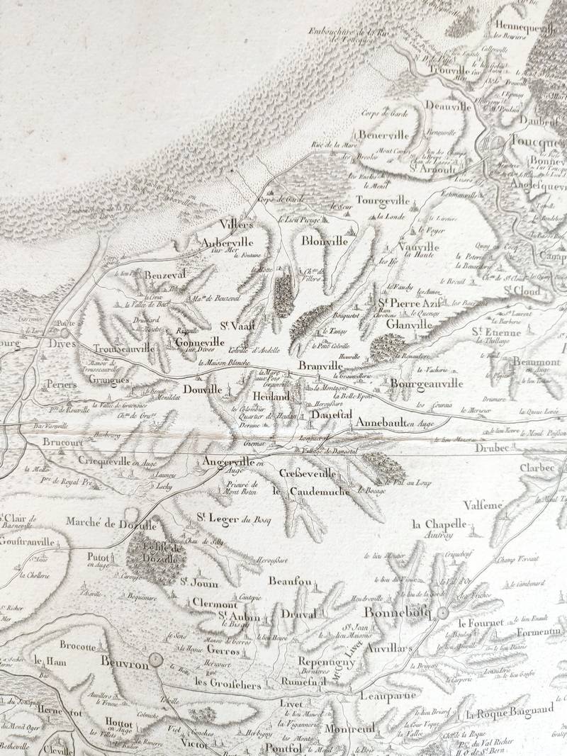 Carte de l'Académie dite de Cassini N° 61 - Lisieux - Honfleur