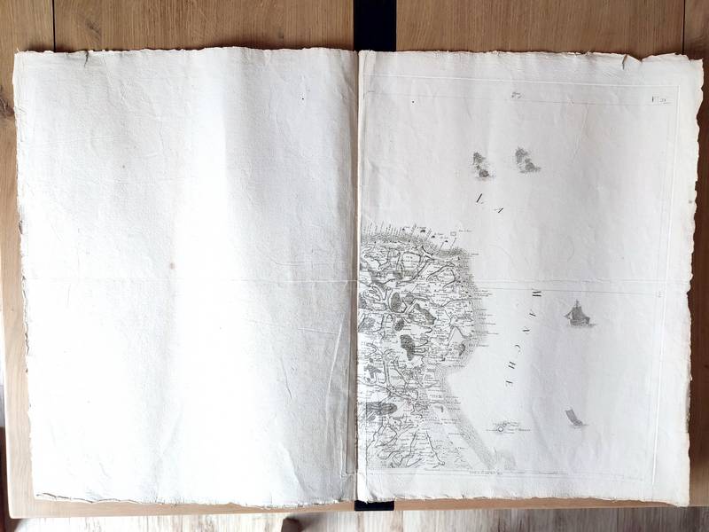 Carte de l'Académie dite de Cassini N° 93 - La Hougue - Barfleur