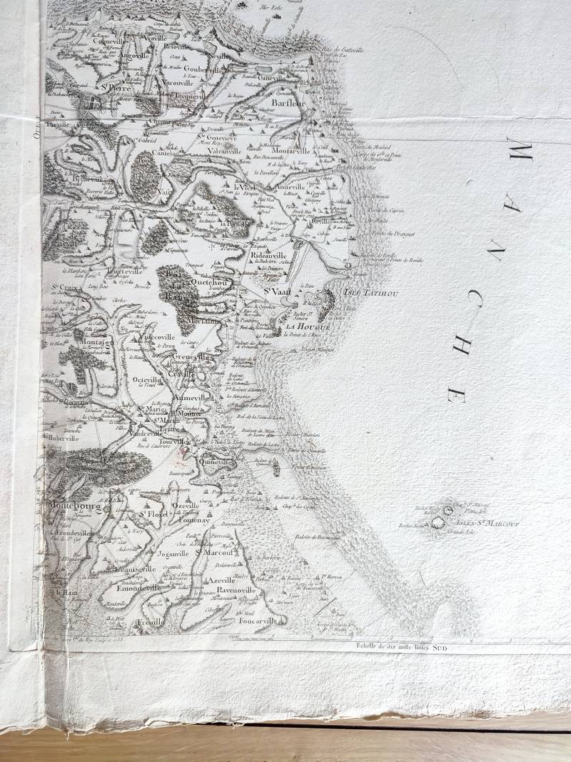 Carte de l'Académie dite de Cassini N° 93 - La Hougue - Barfleur