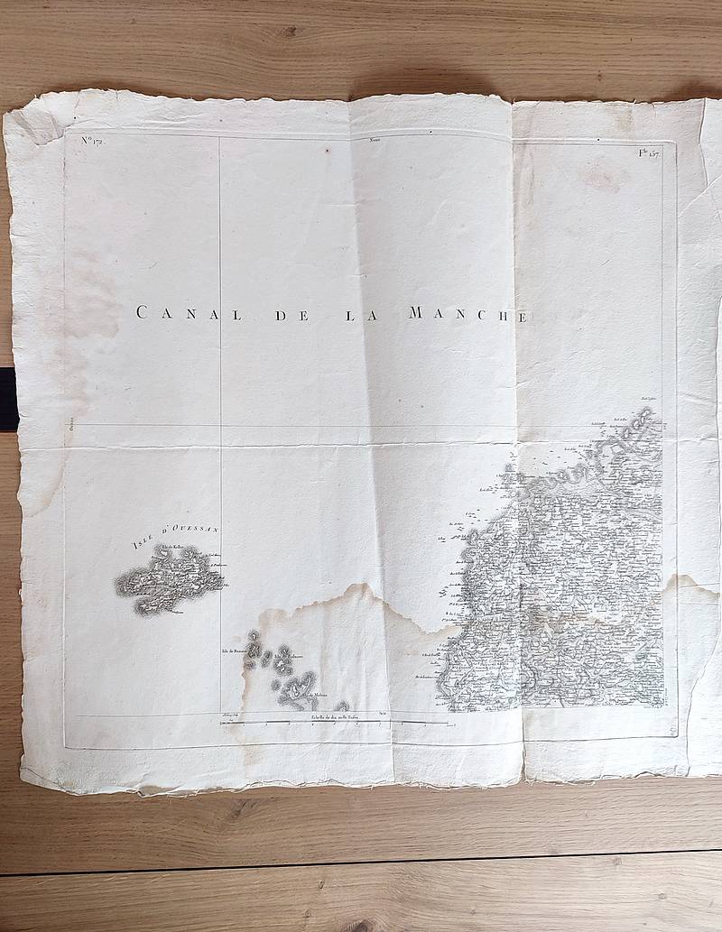 Carte de l'Académie dite de Cassini N° 172 / 174 - Ile d'Ouessant