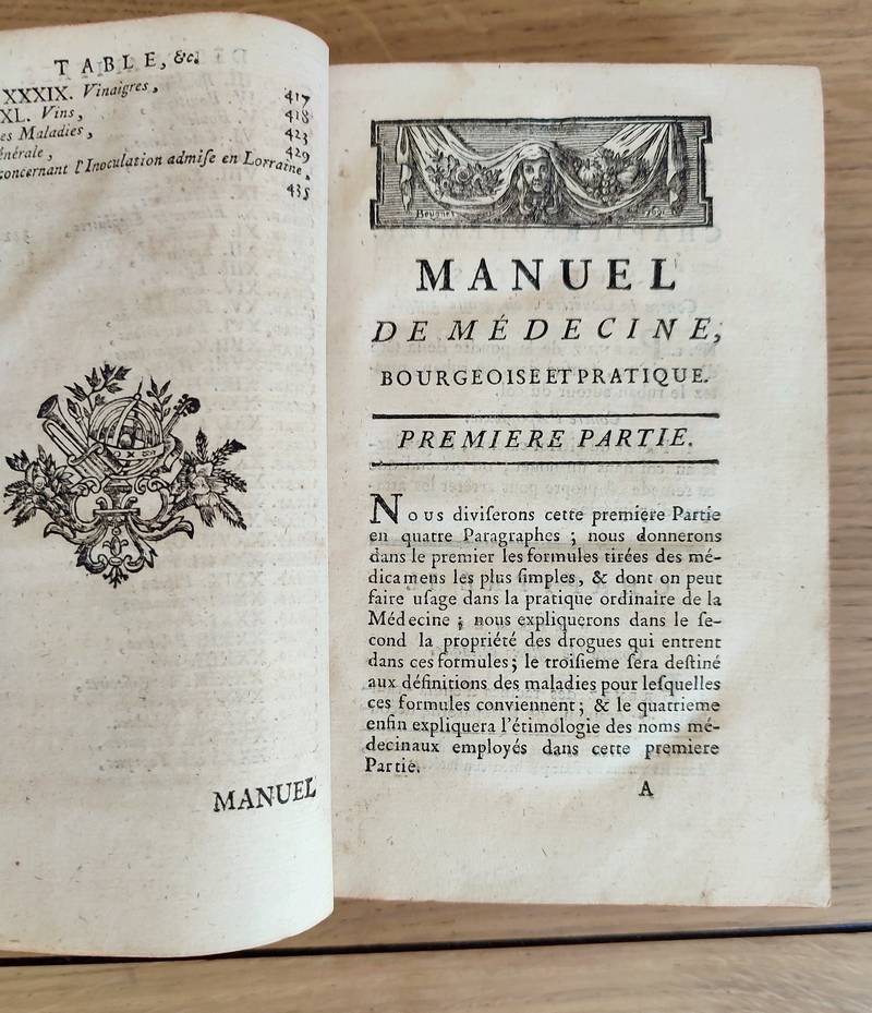 Manuel de Médecine pratique, royale et bourgeoise ou Pharmacopée tirée des trois règnes, appliquée aux maladies des habitans des villes. Ouvrage utile à tout citoyen