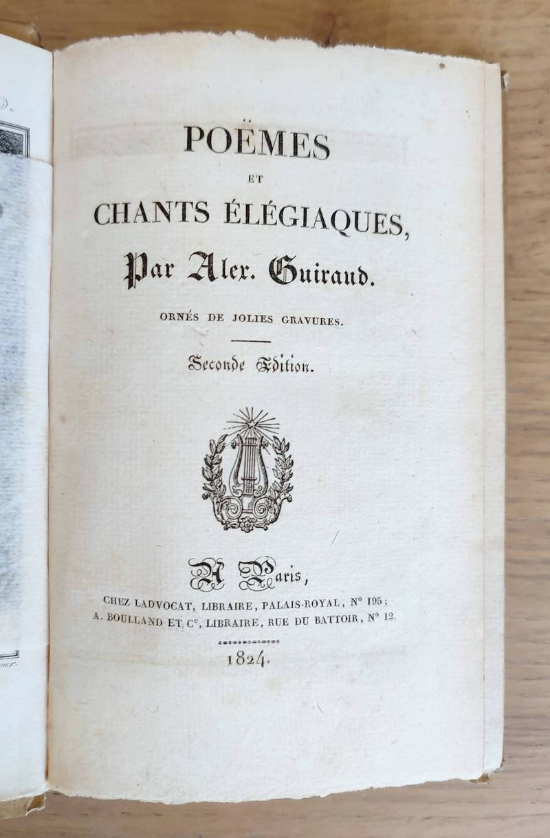 Poèmes et chants élégiaques