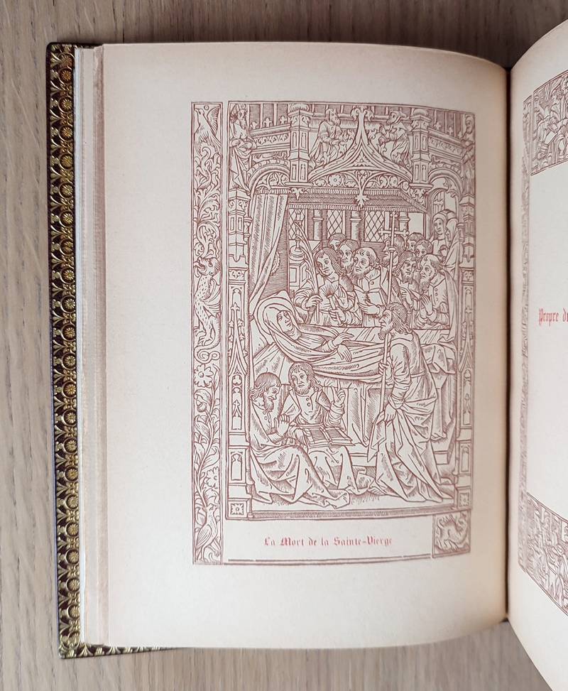 Livres d'Heures. Les présentes Heures, vendues au profit de la nouvelle église d'Aix-les-Bains, ornées de figures d'après l'édition de Simon Vostre du vvij. Août Mil. LLLL. iiiivv. vviij